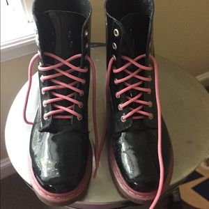 Black patent Dr. Martens. Size 9